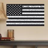American Flag Distorted Wall Decal Sticker - 0460- 14"h x 24"w