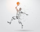 Digital Download 10x8 Basketball Wall Art - Set of 4 files - 0548