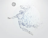 Digital Download 10x8 Volleyball Wall Art - Set of 4 files - 0549