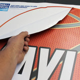 Peel and stick your basketball wall graphic to any smooth wall.