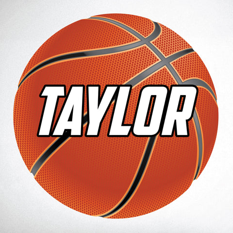 Basketball Wall Print with custom name, create your own custom basketball wall decal. 28x28