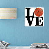 Love Basketball wall sticker, 11x11