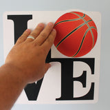 installation of Love Basketball wall print.