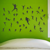 football player wall stickers, multiple football players. Great decoration for kids bedroom.