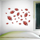 Football Wall Stickers, Qty 23, Football Peel and Stick Wall Graphics, 0566