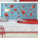 Football Wall Stickers, Qty 23, Football Peel and Stick Wall Graphics, 0566