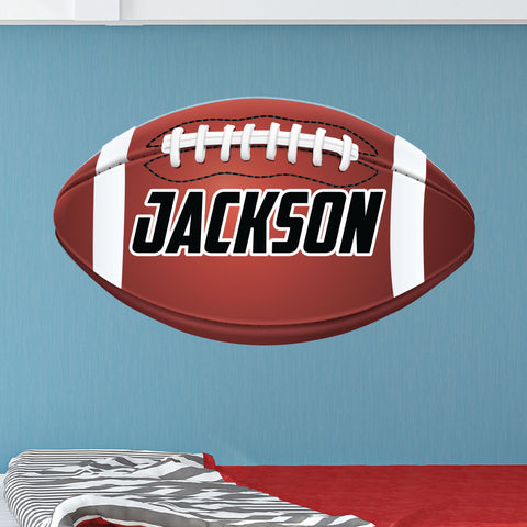 Football Wall Sticker, Custom Name, 18"h x 31"w, 0567