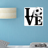 Love Soccer Wall Graphic, 11"h x 11"w