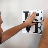 Simply install your soccer wall love print to any smooth wall.