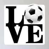 LOVE Soccer Wall Sticker, 11"h x 11"w