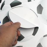 Just peel and stick your soccer ball sticker to any smooth surface.