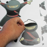 Just peel and stick your ninja wall art to any smooth wall surface.