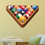 Racked Pool Ball Wall Graphic, 27"h x 40"w