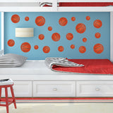 Basketball wall clings, 22 wall stickers.