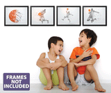 Digital Download 10x8 Basketball Wall Art - Set of 4 files - 0548