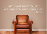 Art is not what you see, but what you make others see. - 0207- Home Decor - Wall Decor -  Degas - Art - Edgar Degas