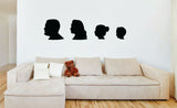 Custom Silhouettes Wall Decal, 0001, Silhouette Wall Sticker