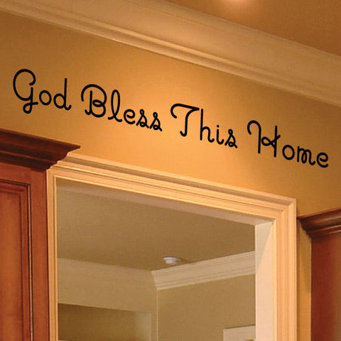God Bless This Home Wall Lettering, 0035 - Wall Decals, God Bless, Wall Decal