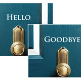 Hello Goodbye Door Decal, 0023, Door Greeting, Door Decoration