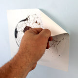 soccer wall art, peel and stick to wall, wall decal